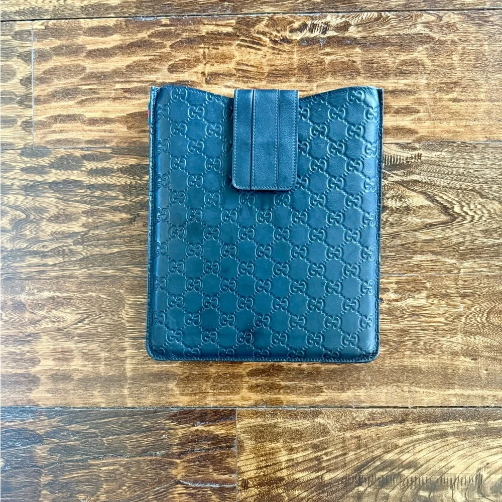 Authentic Gucci Black Embossed Tablet Sleeve - (NWT)